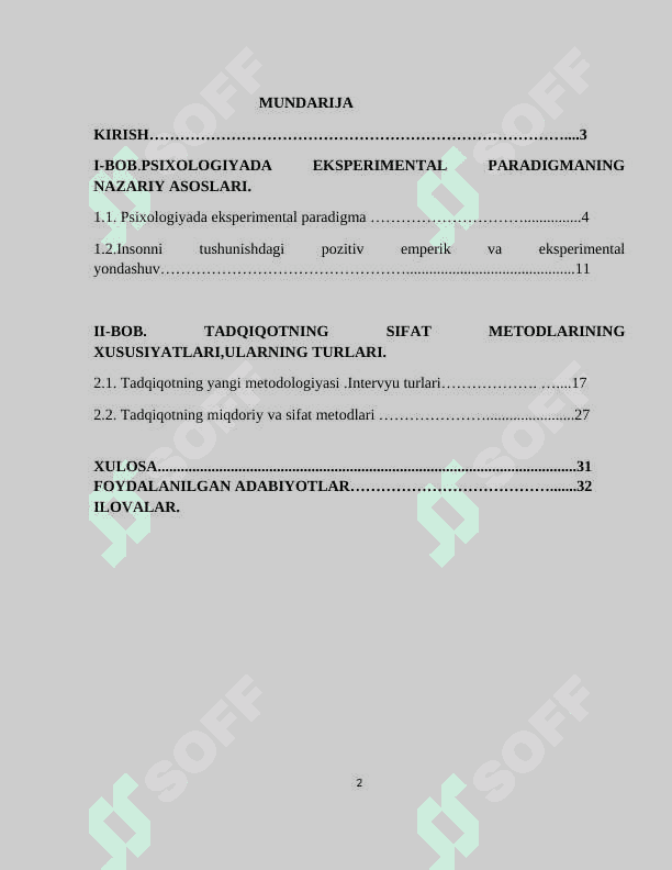PSIXOLOGIYADA EKSPERIMENTAL PARADIGMA 2