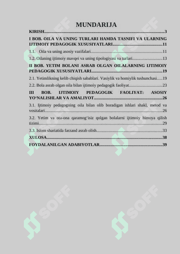 Oila tiplari va yetim bolani asrab olgan oila bilan olib boriladigan ijtimoiy pedagogik faoliyat 2