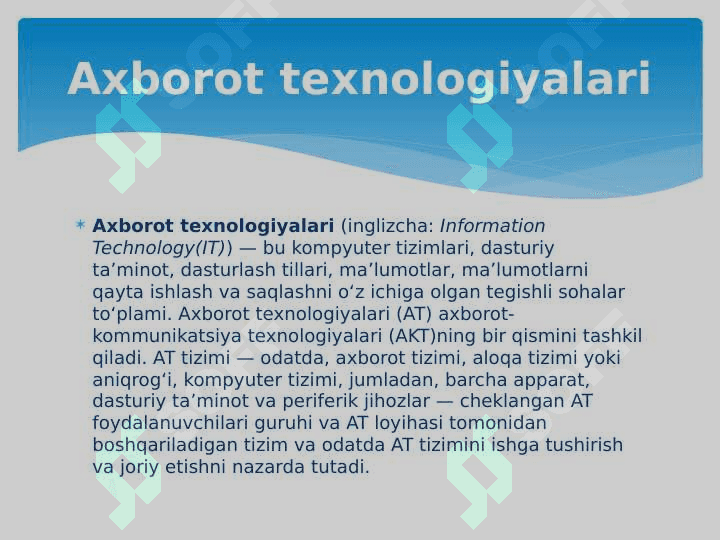 Talabalarni bilim olishini manitoring qilish tizimini joriy etish, axborot texnalogiyalari 4