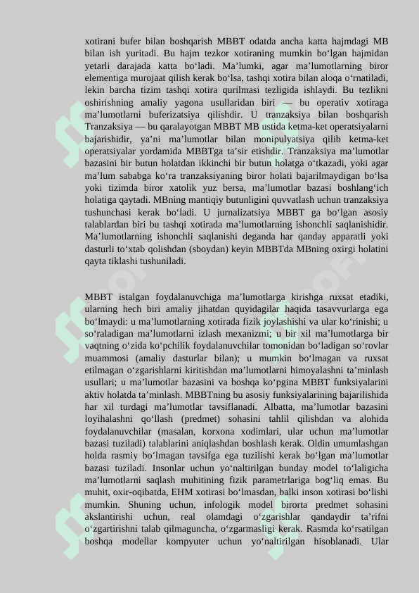 Strukturalangan malumotlar bazasi, jadvallar va shakllar, so`rovlar va hisobotlar 2