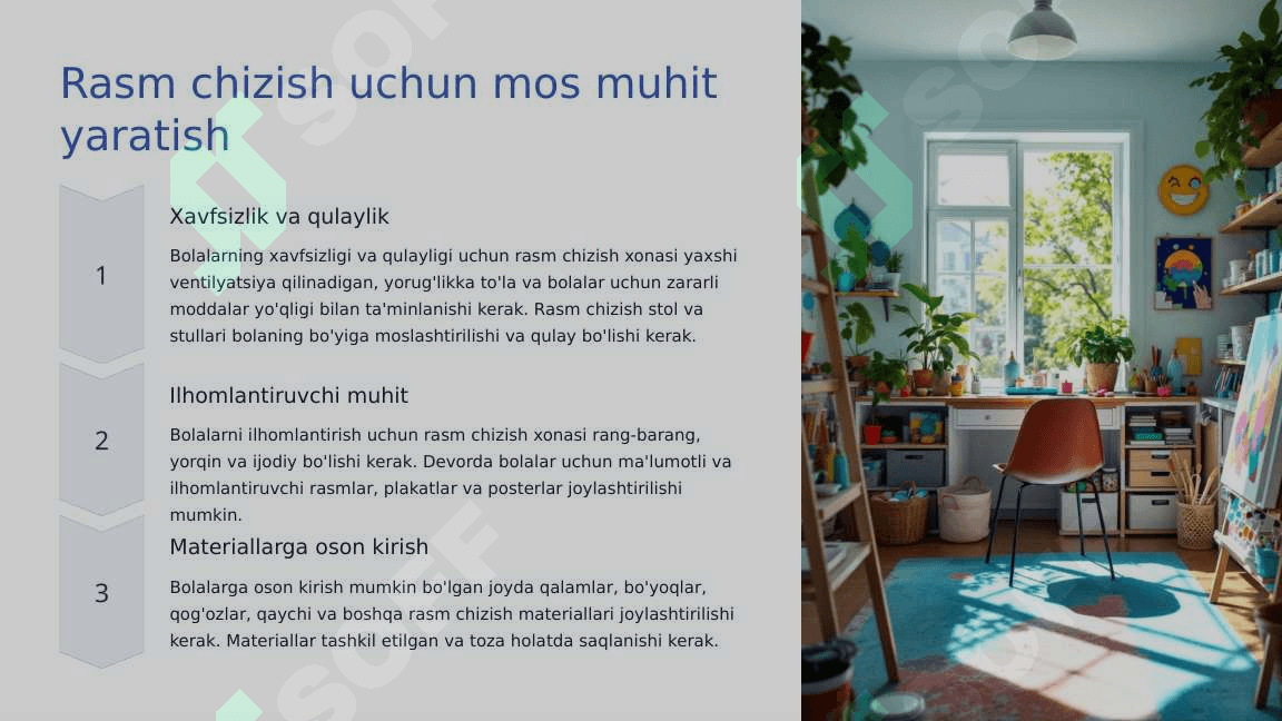Katta va maktabga tayyorlov guruhda bolalarni rasm chizishga 4