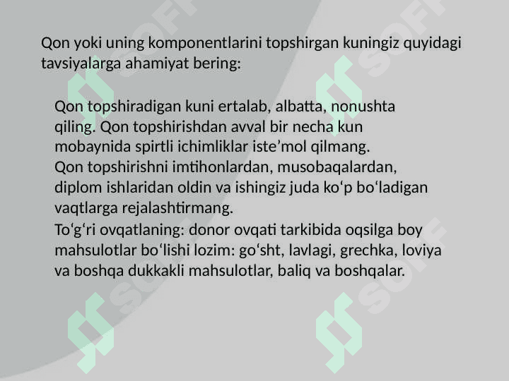 Transfuziologiya . Donorlik va salomatlik 4
