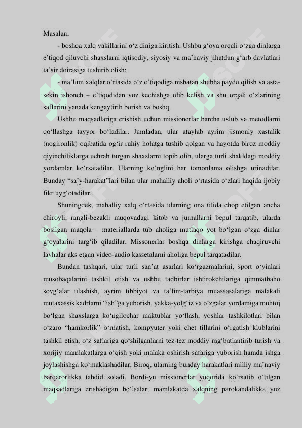 Missionerlik va prozelitizm: tarix va bugun, targ‘ibot usullari 3