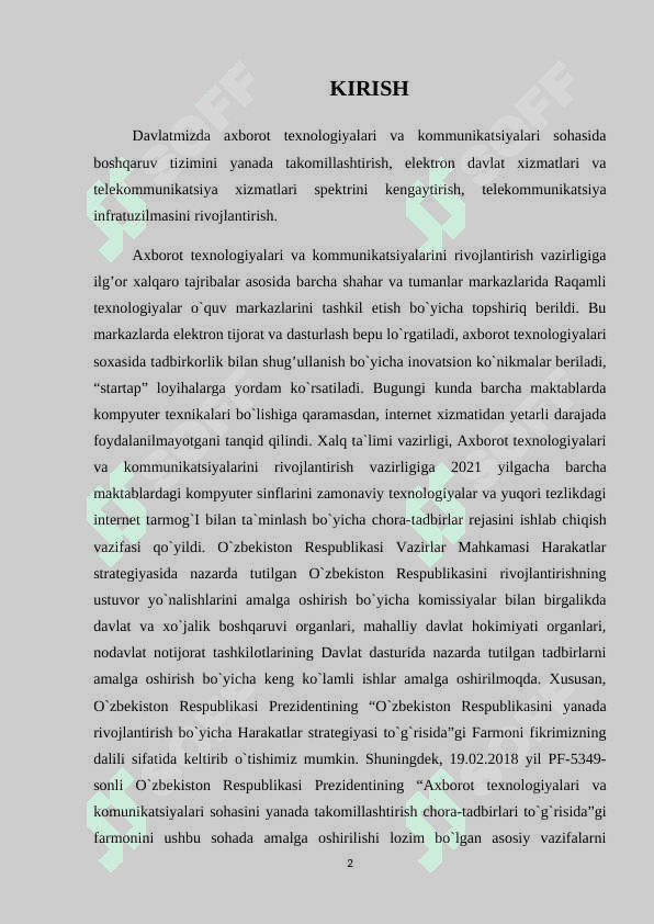 Elektr chiqish signallari birlamchi usullari 2