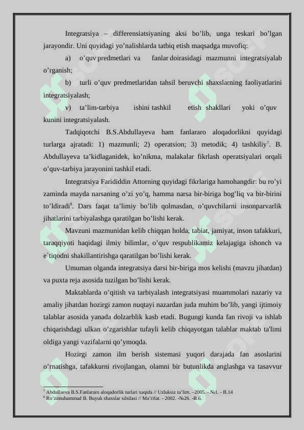 ONA TILINI O'QITISHDA INTEGRATIV YONDASHUV VA UNING MOHIYATI 6