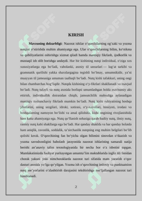 6-sinf o‘quvchilarning og‘zaki va yozma nutqini o‘stirishda nazorat ishlarining ahamiyati 2