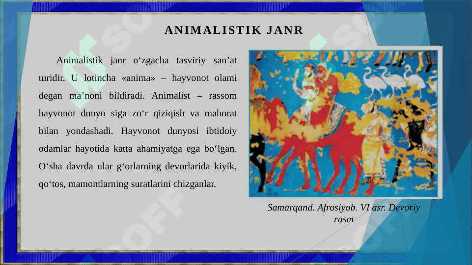Tasviriy san’atda animalistik janr. Suhbat va amaliy ish 3