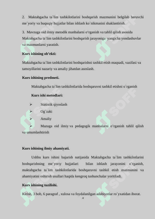 Maktabgacha ta`lim tashkilotlarida boshqaruvni tashkil etish 4