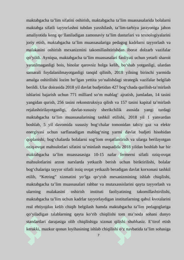Maktabgacha ta`lim tashkilotlarida boshqaruvni tashkil etish 7