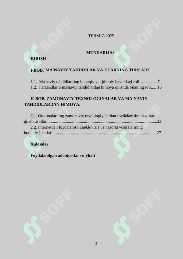 Oilada farzandlarni ma'naviy tahdidlardan himoya qilish 2