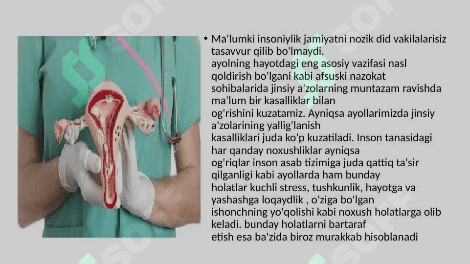 Ayollarda reproduktiv tizim patofiziologiyasi 2