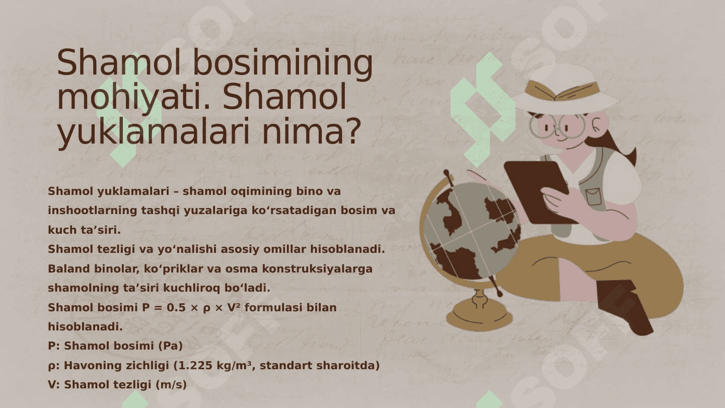 Qurilish konstruksiyalarini shamol bosimlariga nisbatan loyihalash 2