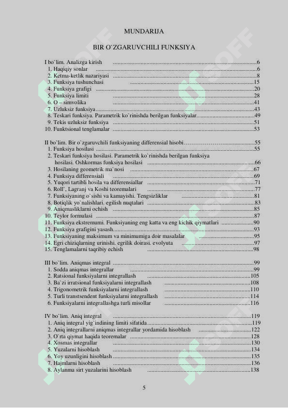 Demidovich o'zbek tilida 3