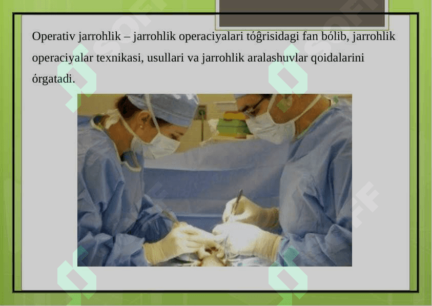 Klinik anatomiya fanining maqasadi va vazifalari.operativ jarrohlik asoslari 4