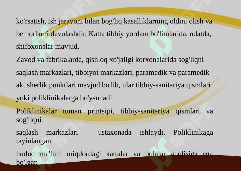 TIBBIYOT KASBIGA KIRISH DAVOLASH MUASSASALARI ISHNING TASHKIL ETILISHI 6