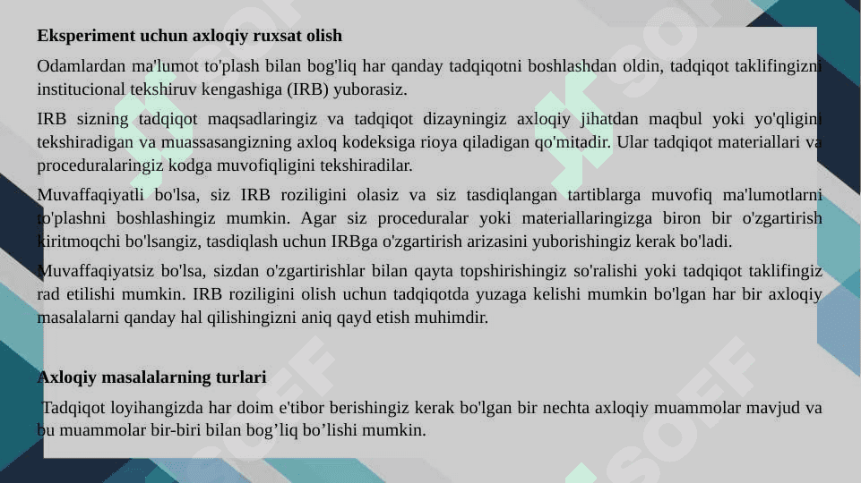 Eksperimental biologiyada ilmiy tadqiqot olib  borishning bioetik muammolari 6