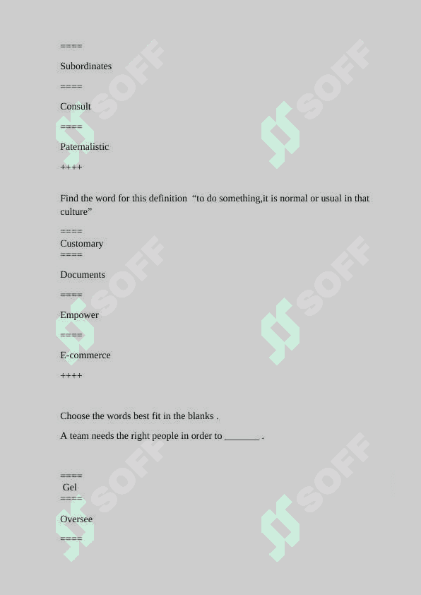 Ingliz tili test va javoblari 1- kurs 5
