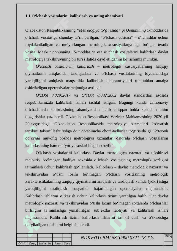 Zamonaviy multimetrlarni kalibrlash va noanikligini baxolash 4