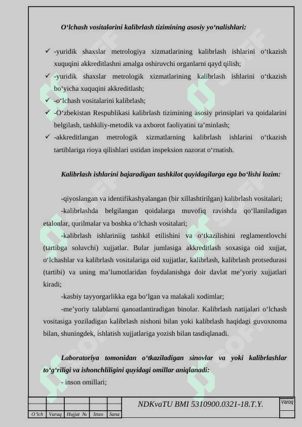 Zamonaviy multimetrlarni kalibrlash va noanikligini baxolash 5