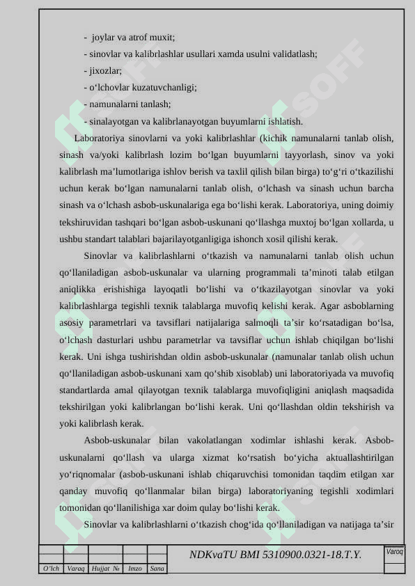 Zamonaviy multimetrlarni kalibrlash va noanikligini baxolash 6