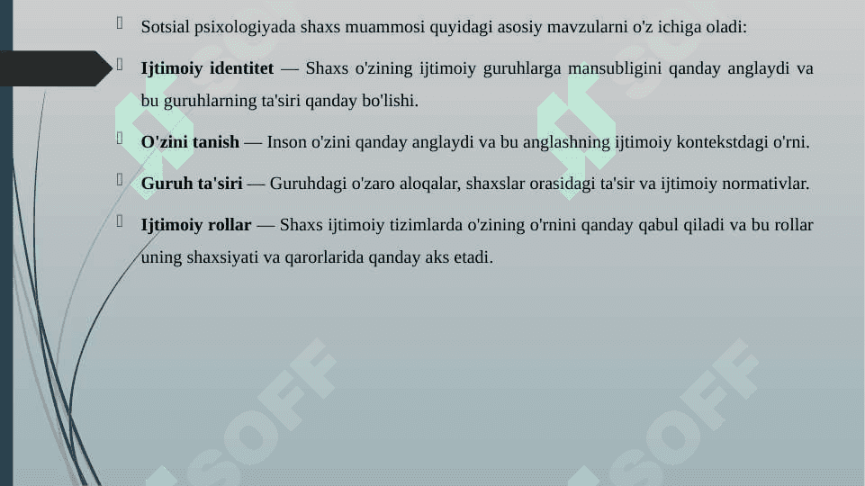 SOTSIAL PSIXOLOGIYADA SHAXS MUAMMOSI 4