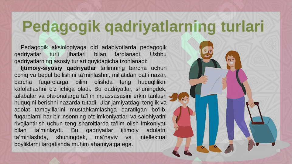 Pedagogik faoliyatda o‘qituvchi mehnati evaziga shakllanib boruvchi umumbashariy qadriyatlar 5