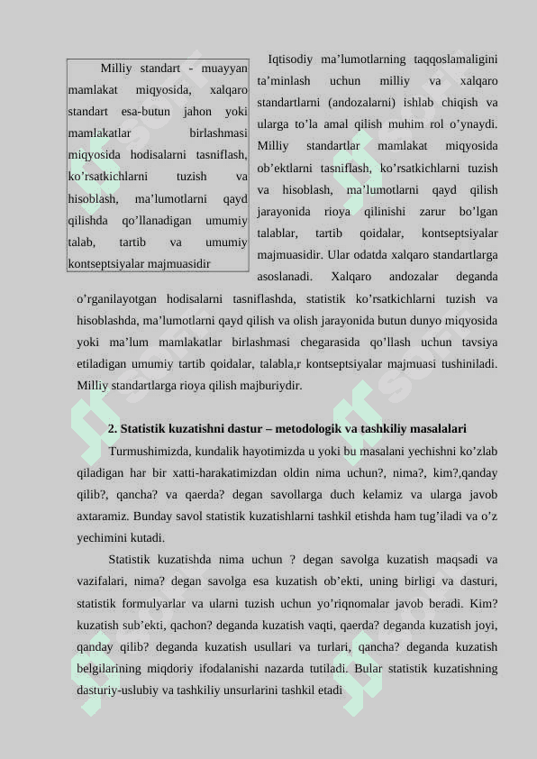 STATISTIK KUZATISHNING DASTURIY USLUBIY VA TASHKILIY MASALALARI 3