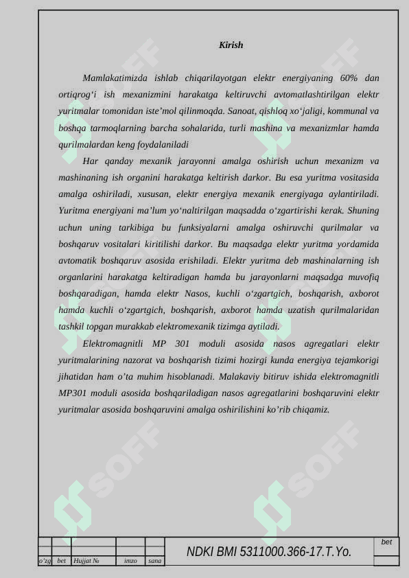Tia portal muhitida elektromagnitli MP 301 moduli asosida nasos agregatlari elektr yuritmalarining boshqaruv tizimi ishlab chiqish 2