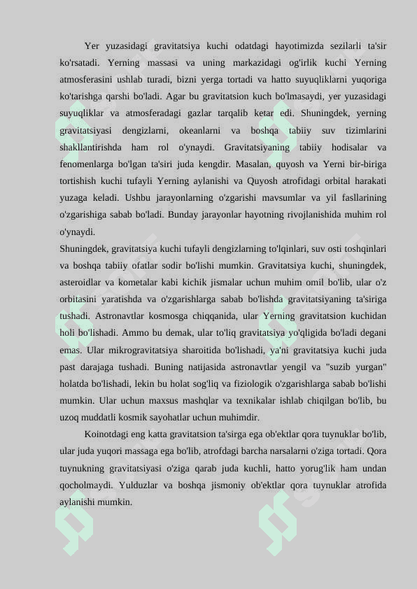 Gravitatsion kuchning asosiy qonuni 4