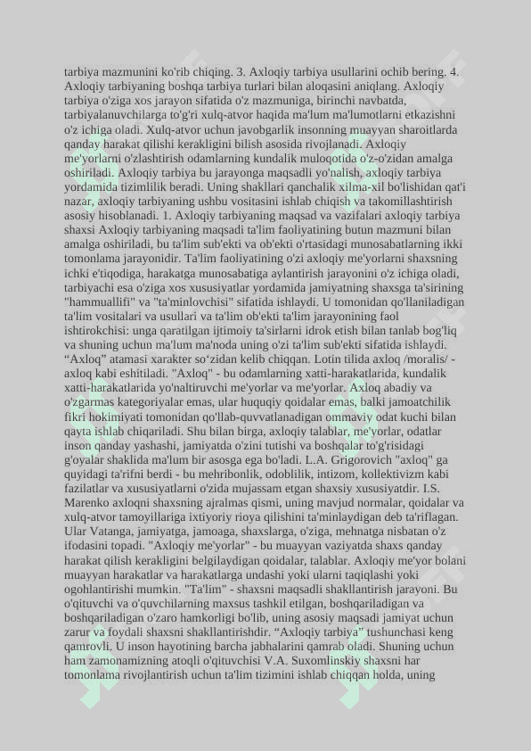 Axloqiy tarbiyada  Abdulla Qaxorning  Sinchalak  asridan foydalanish 6