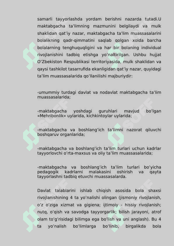 BOLALARDGA DAVLAT VA NODAVLAT MAKTABGACHA TA'LIMDA TA'LIM TARBIYA BERISH 8