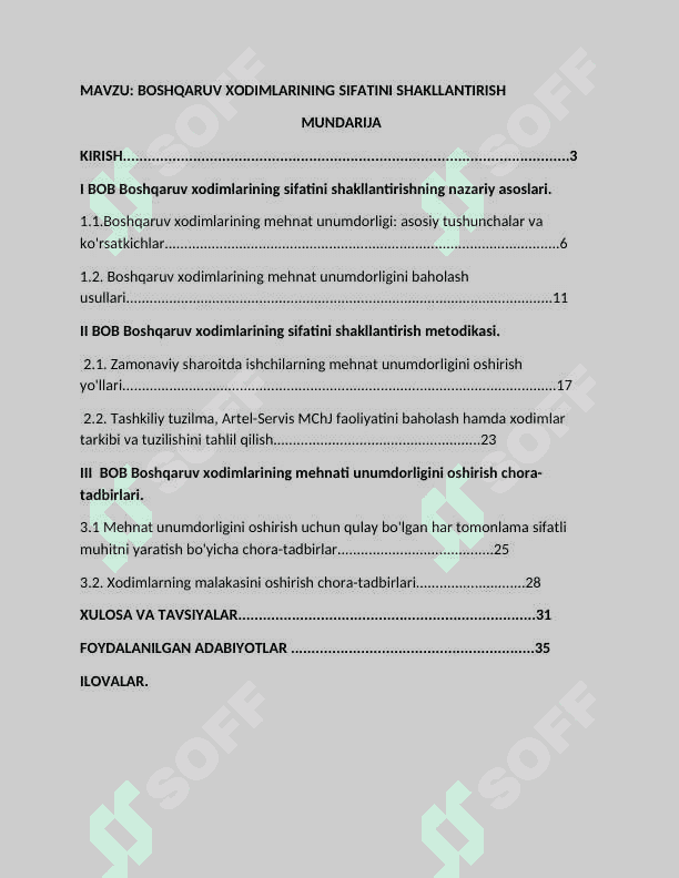 BOSHQARUV XODIMLARINING SIFATINI SHAKLLANTIRISH 2