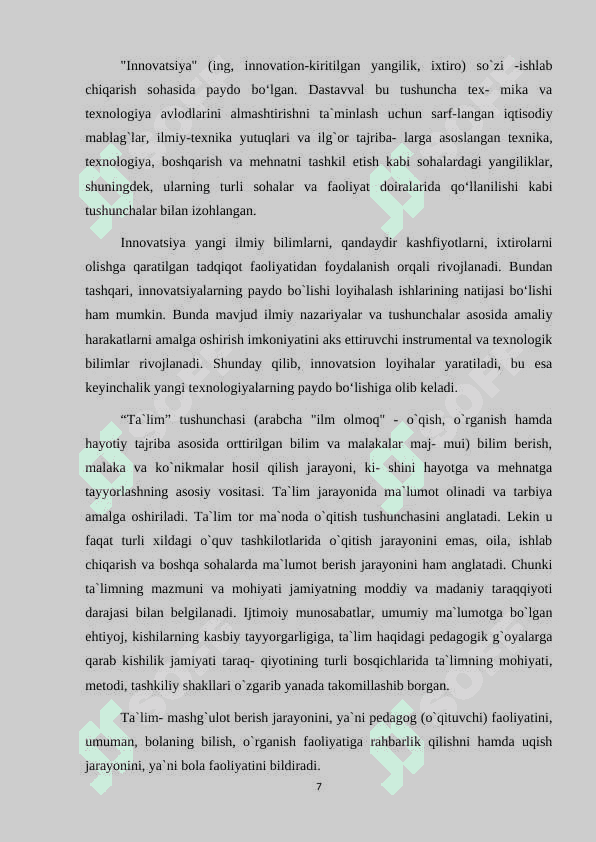 INNOVATSION PEDAGOGIK TEXNOLOGIYA HAQIDA TUSHUNCHA 7
