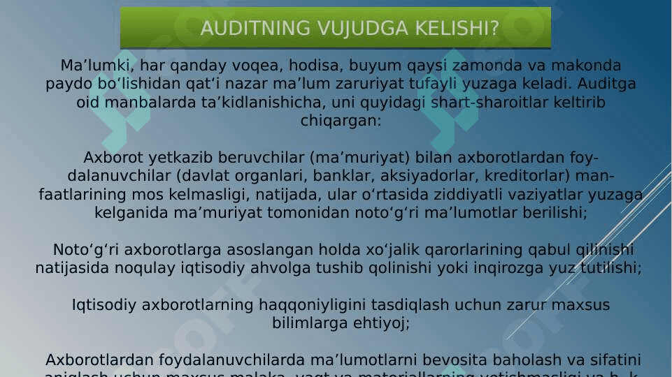 AUDITNING VUJUDGA KELISHI 2