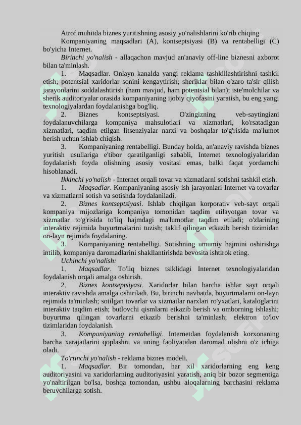 Raqamli biznes. Asosiy tushunchasi va ta’rifi 4