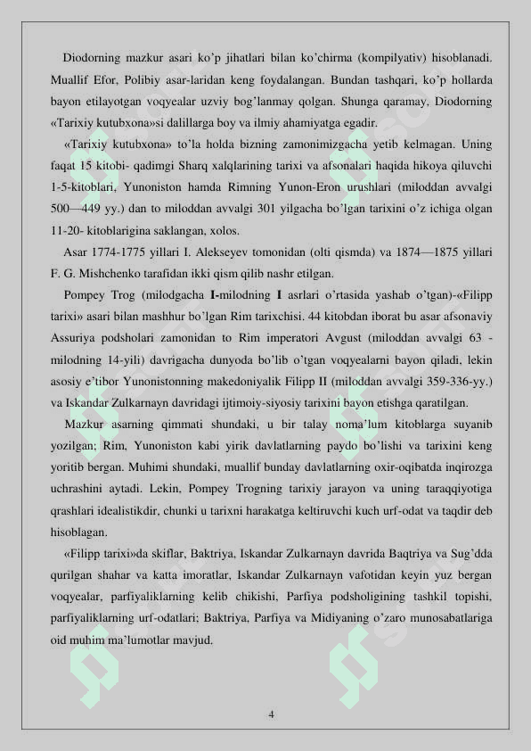 Arrianning “Iskandar yurushlari” asarini o‘rganish va uning asosida Markaziy Osiyo tarixiga oid ma’lumotnoma tayyorlash 4