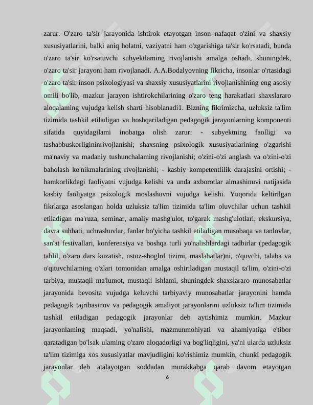 UZLUKSIZ TA’LIM 6