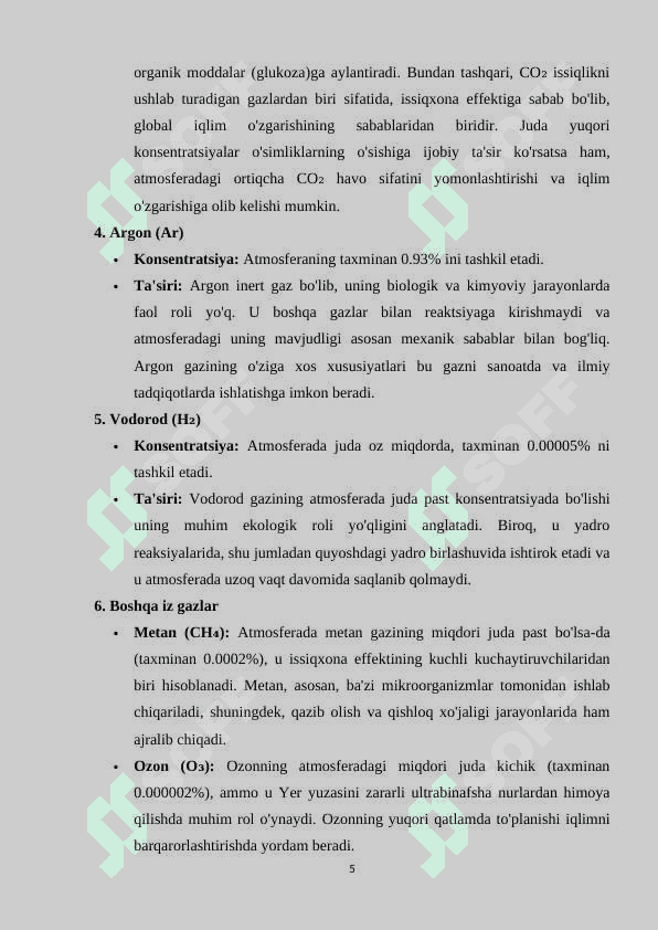 O`simliklarning gazlarga chidamliligi 5