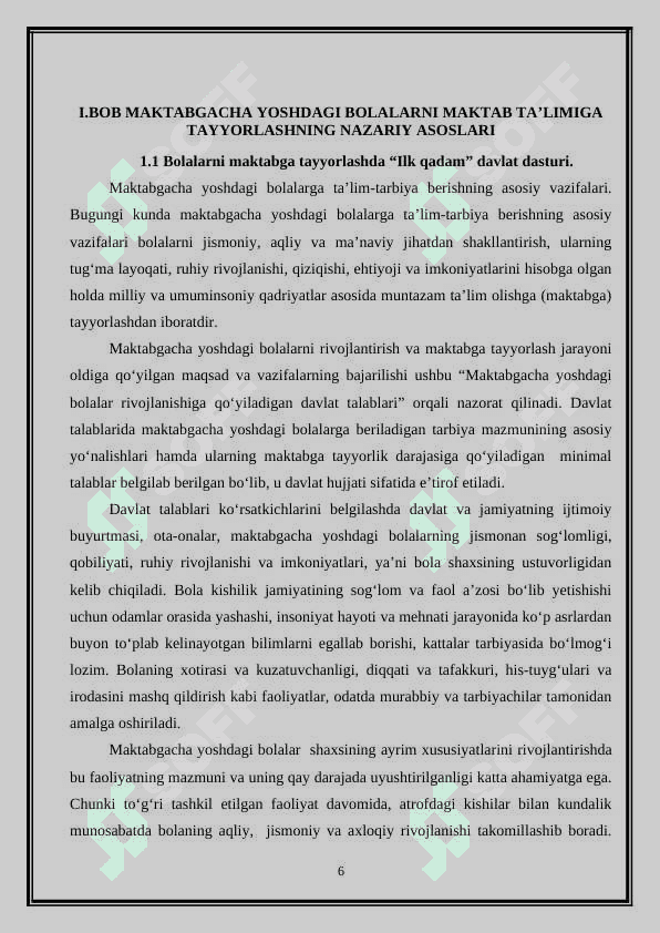 Maktabgacha yoshdagi bolalarni maktabga tayyorlash 6