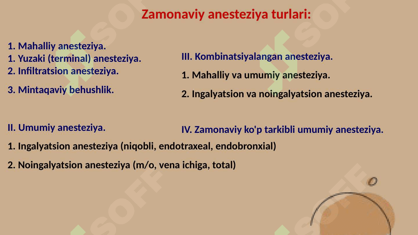 Zamonaviy anastiziya asoslari 3