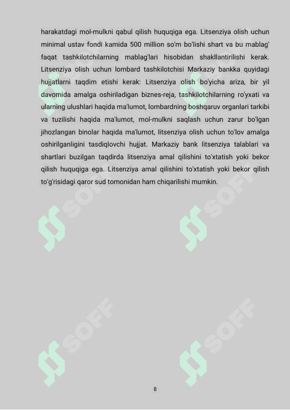 Lombard krediti kurs ishi 8