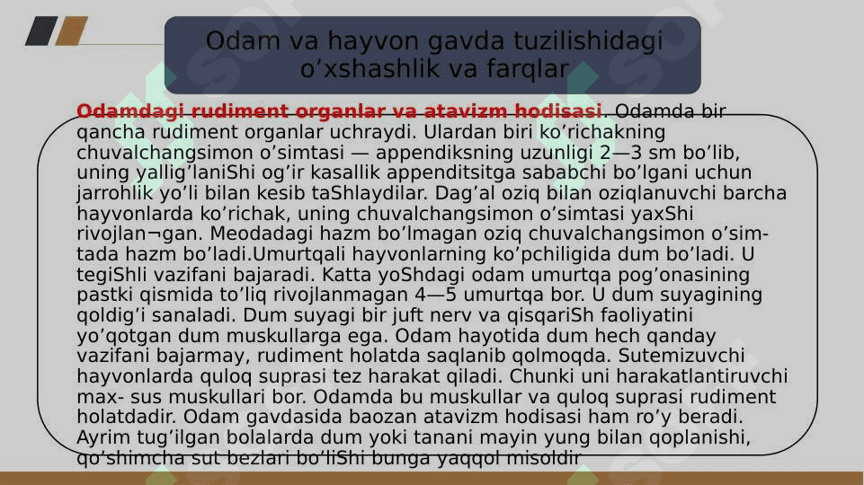 Odamning paydo bo’liShi. Odam evolyutsiyasining asosiy bosqichlari. 2