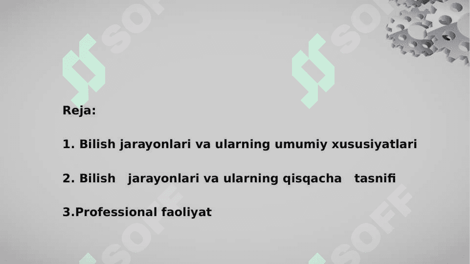 Shaxsning bilish jarayonlari.Diqqat, sezgi, idrok. 2