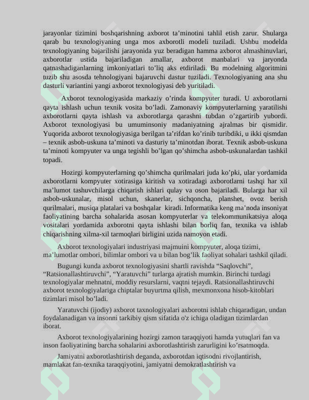 Axborot tushunchasi va uning turlari. 2