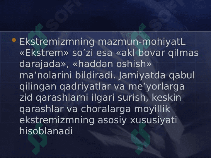 Diniy ekstremizm va terrorizm insoniyat uchun xavf ekanligi to’g’risida 3