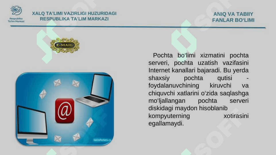ELEKTRON POCHTA XIZMATI TUZILMASI 7
