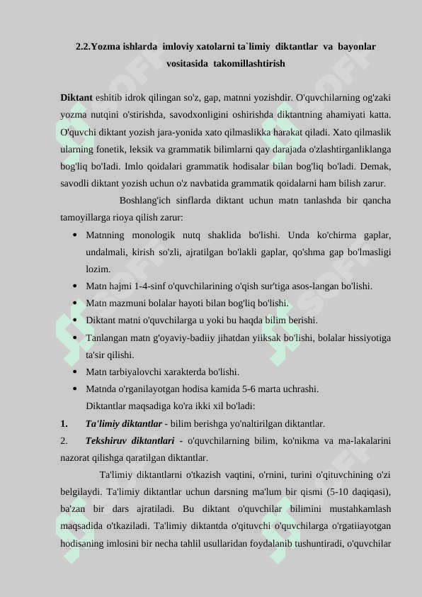 IMLOVIY JIHATDAN TAHLIL KOʻRINISHIDAGI YOZMA ISHLARNI BAJARISH 4