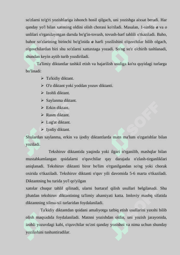 IMLOVIY JIHATDAN TAHLIL KOʻRINISHIDAGI YOZMA ISHLARNI BAJARISH 5