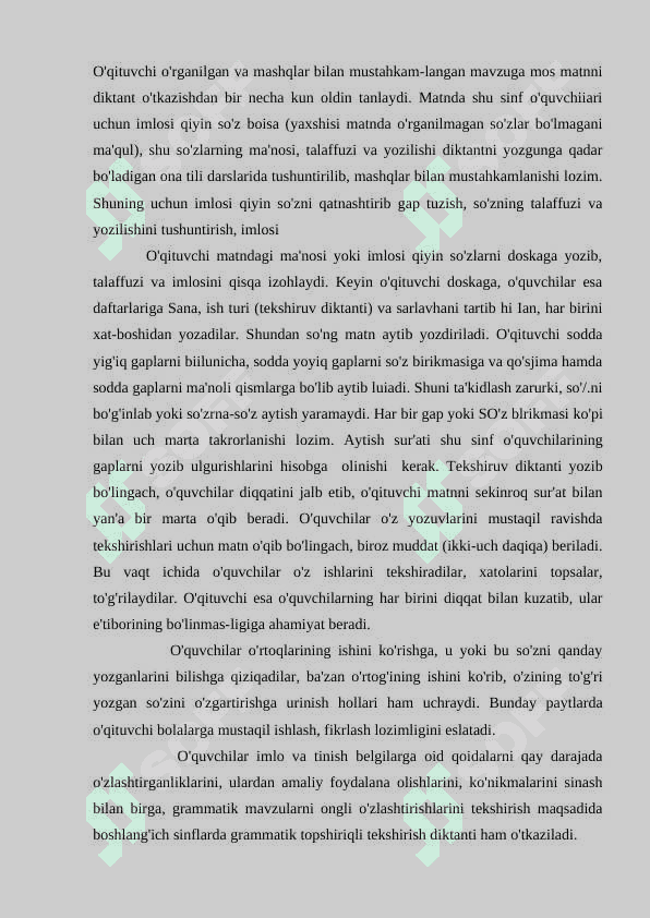 IMLOVIY JIHATDAN TAHLIL KOʻRINISHIDAGI YOZMA ISHLARNI BAJARISH 8