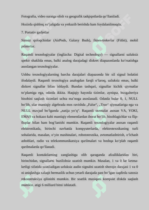 ZAMONAVIY RAQAMLI GADJETLAR 3